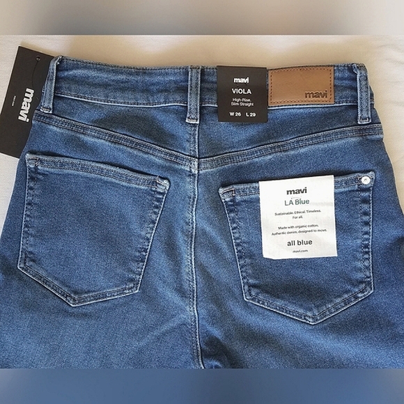 MAVI LA Blue Viola High Rise Slim-Straight Jean - Picture 4 of 11
